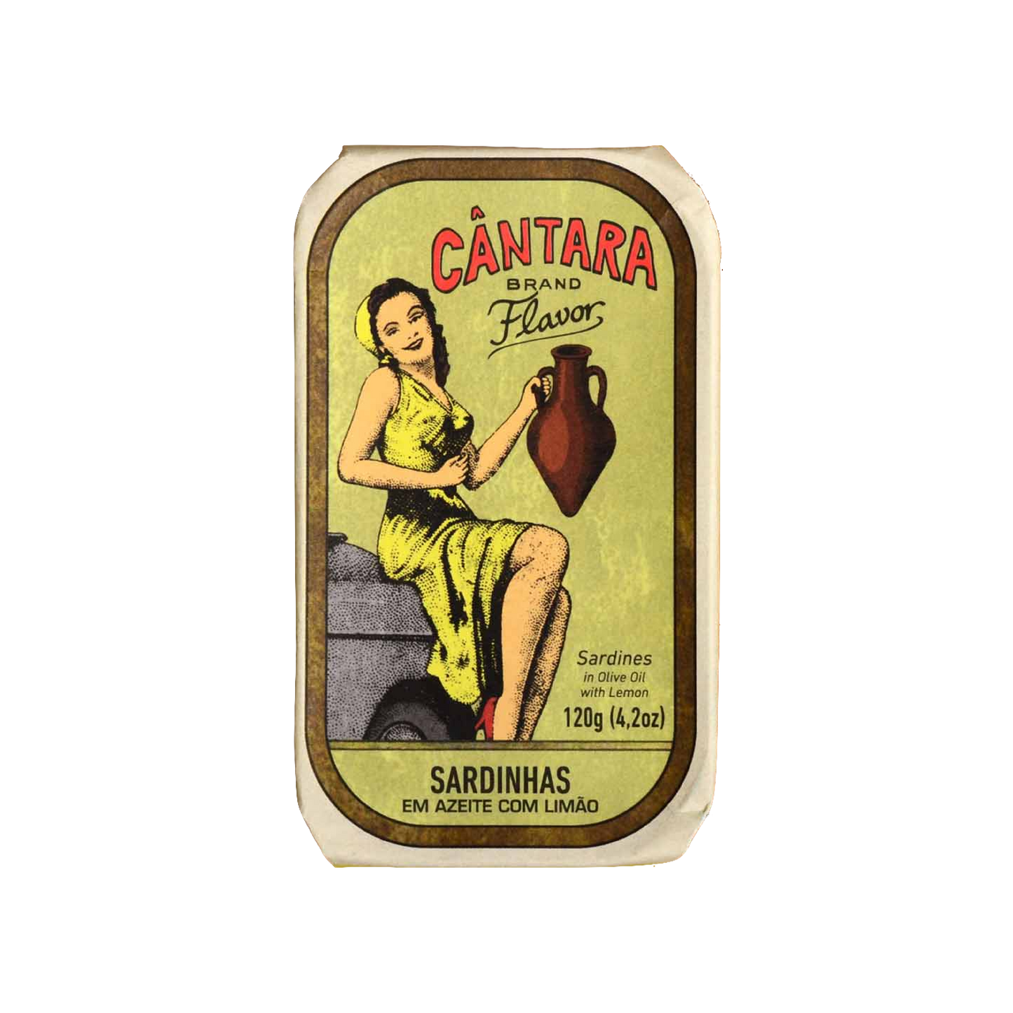 Tinned fish, sardines in olive oil with lemon by Cantara
