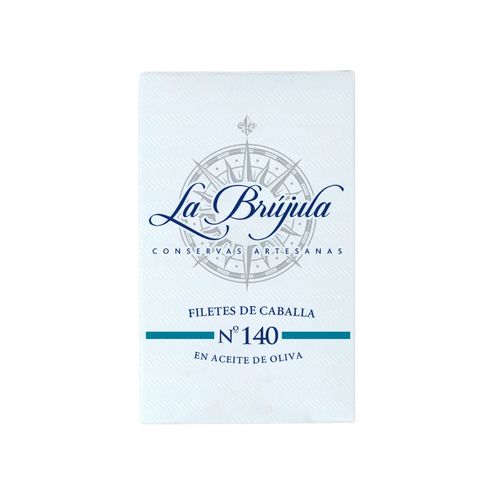 La Brújula Mackerel #140 in Olive Oil, tinned fish, Fintastic Provisions, conservas