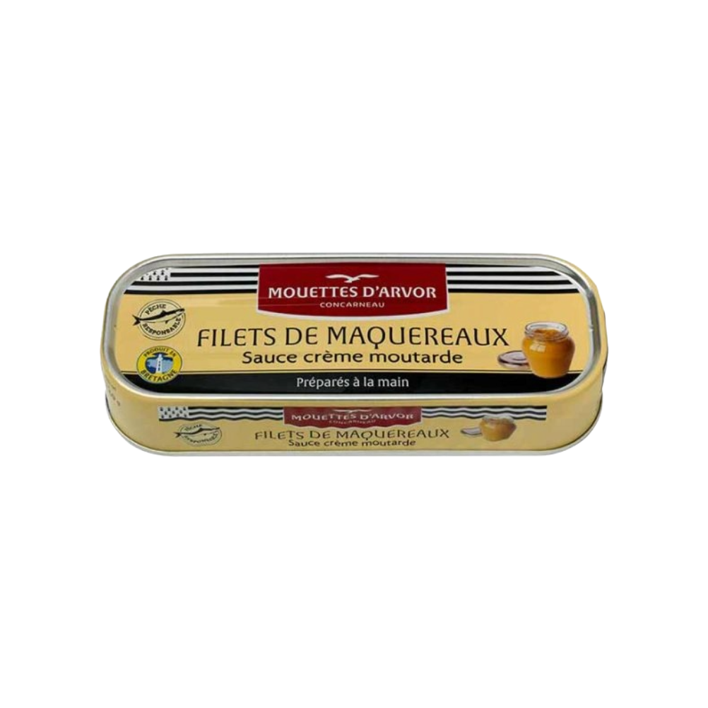 Les Mouettes d'Arvor Mackerel in Mustard + Crème Fraîche