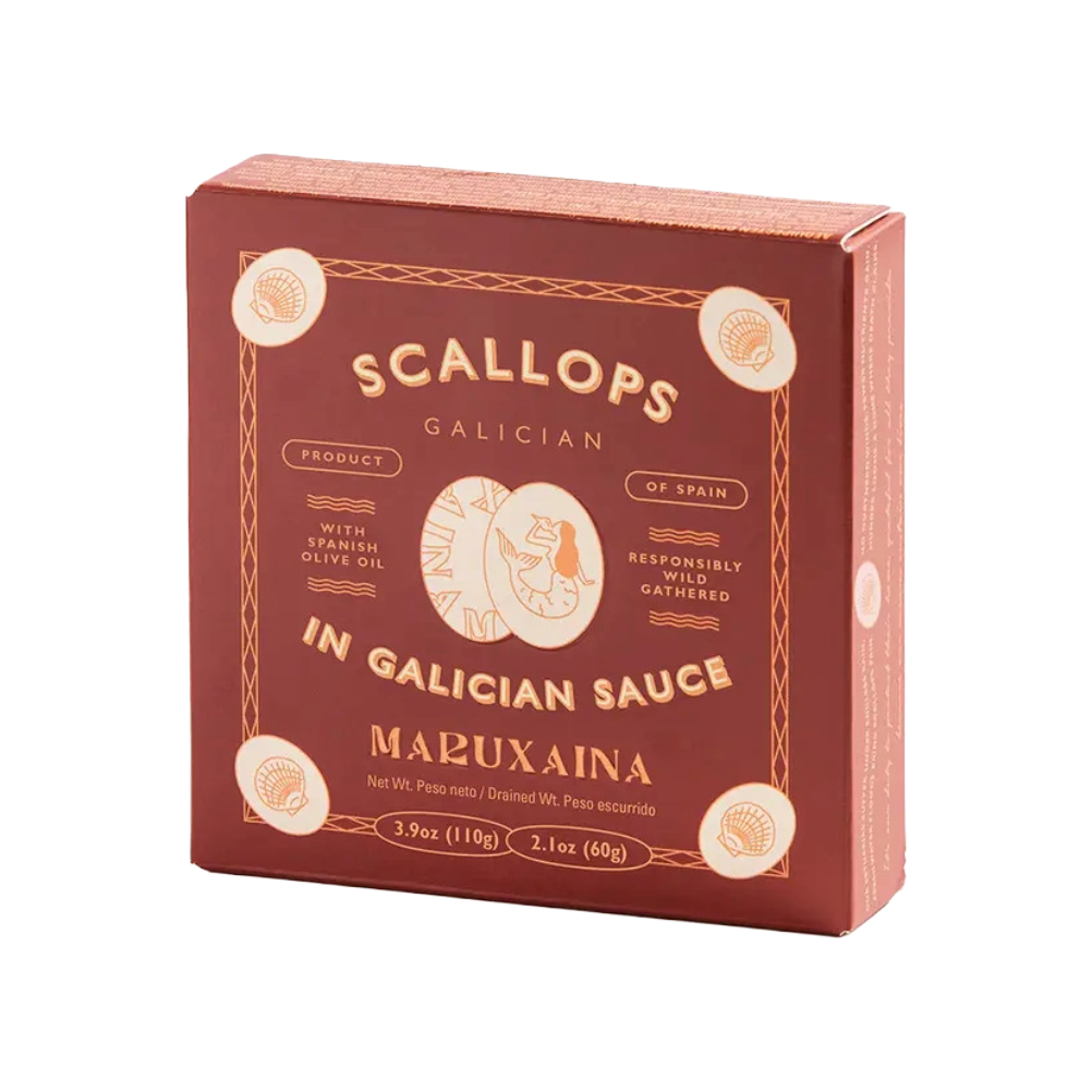 Maruxaina Scallops in Galician Sauce, Fintastic Provisions, conservas, tinned fish