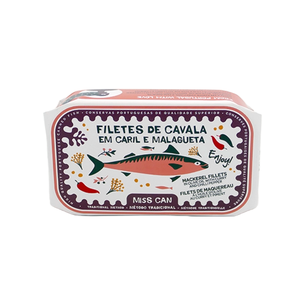 Miss Can Mackerel Fillets with Curry + Chilli Pepper