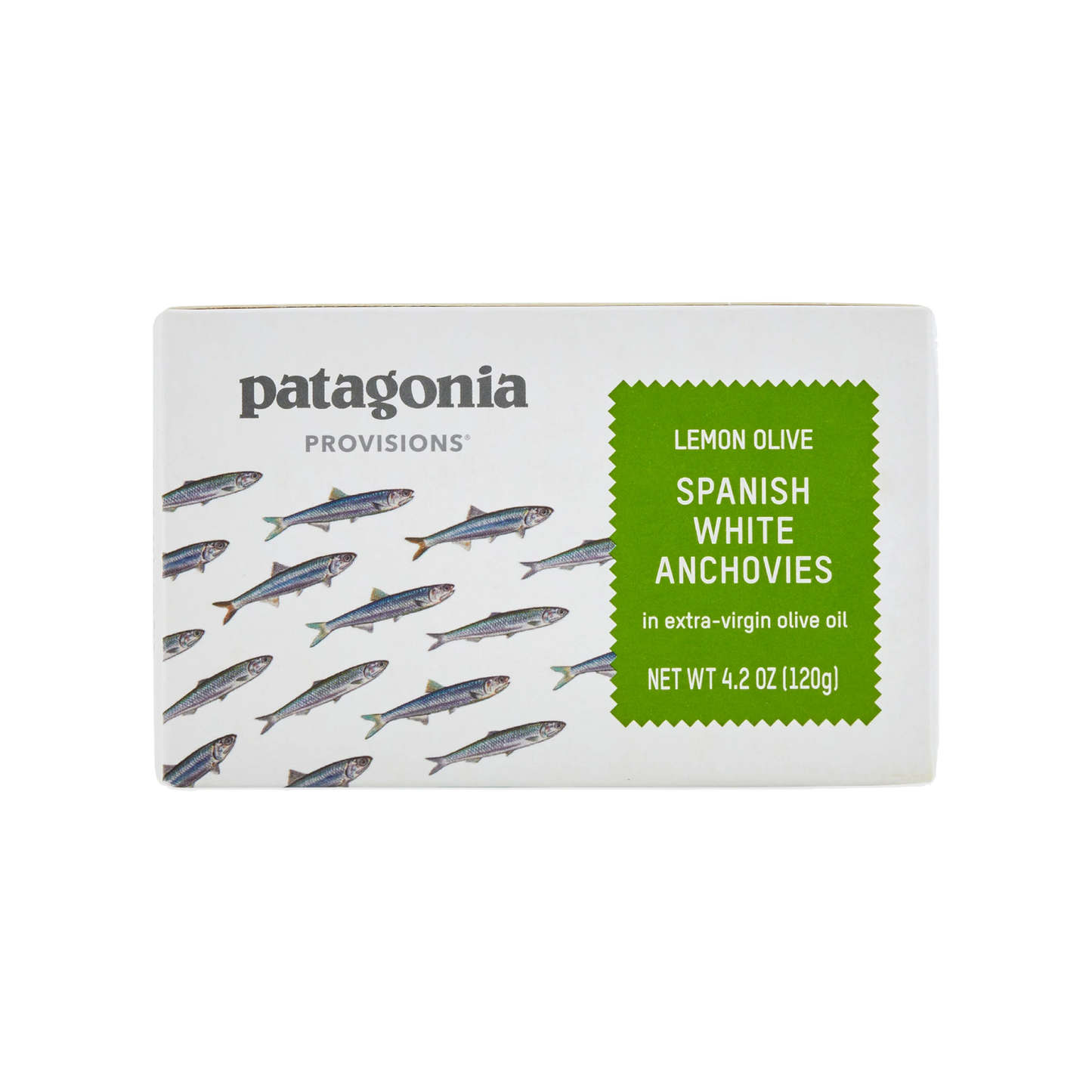 Tinned fish, Lemon Olive Spanish White Anchovies in EVOO by Patagonia