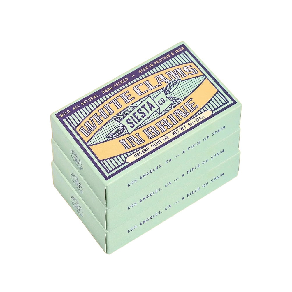 Tinned fish, White Clams in Brine by Siesta