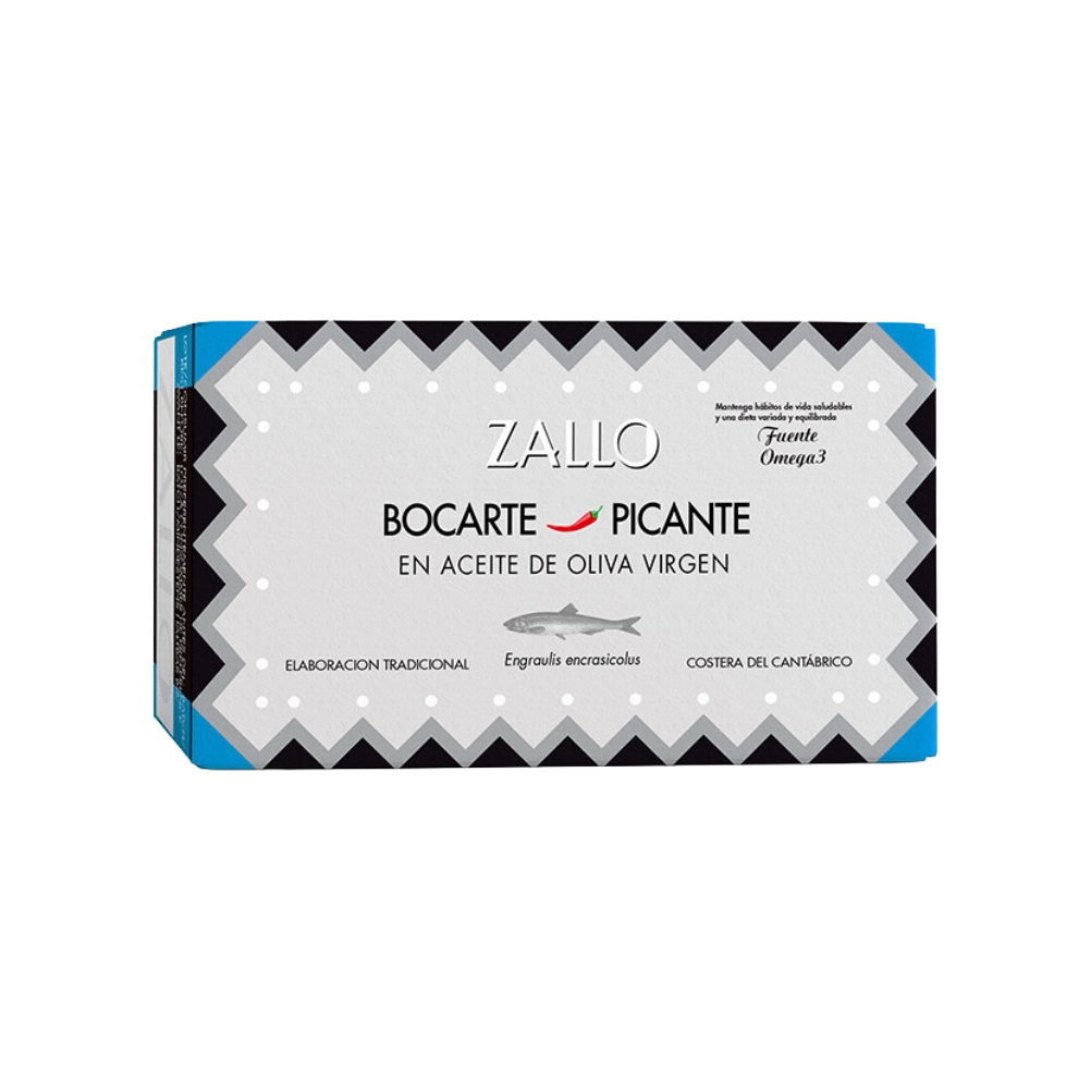 Zallo "Bocarte Picante" Spicy Anchovies in Virgin Olive Oil