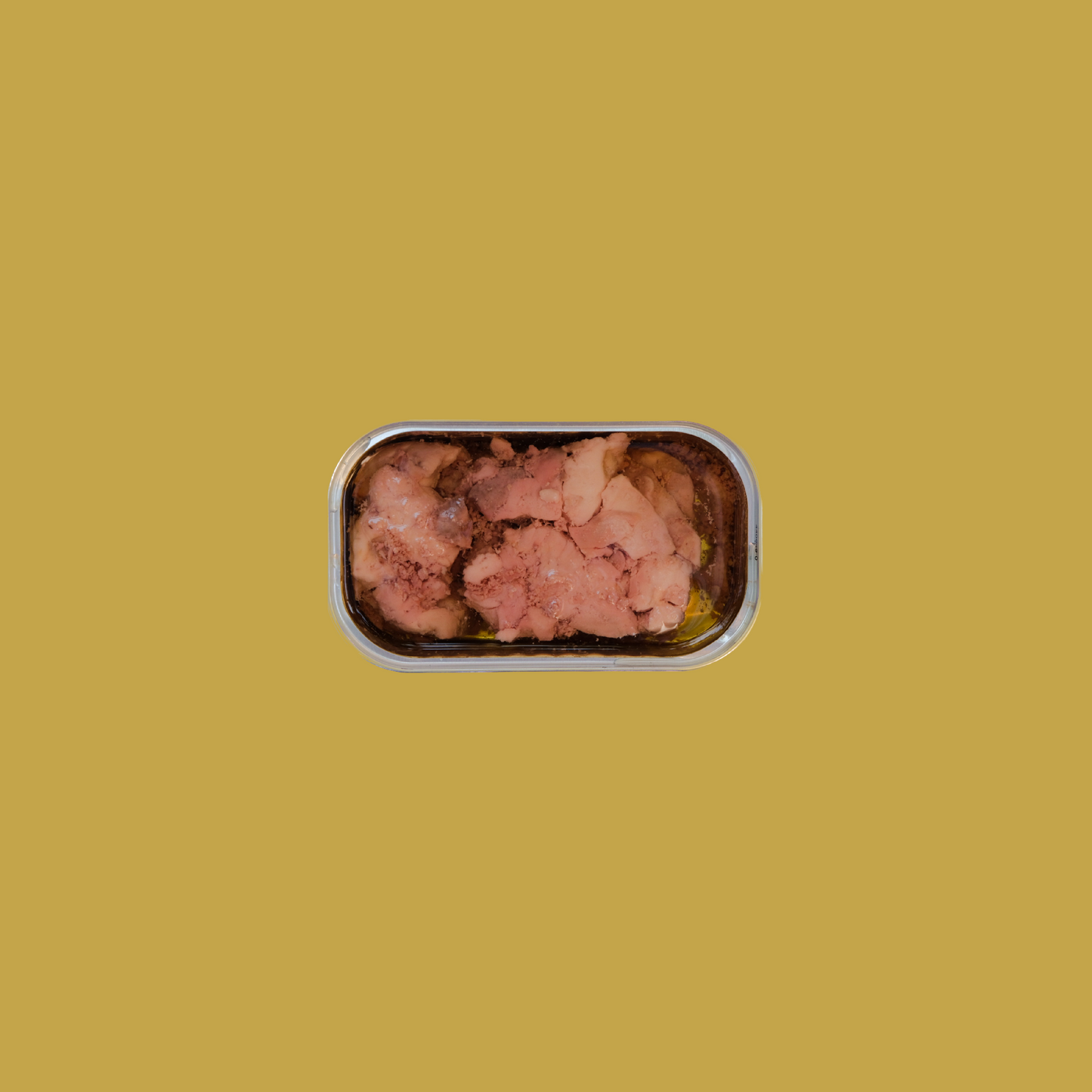 Tinned fish, cod liver in its own oil by Les Mouettes