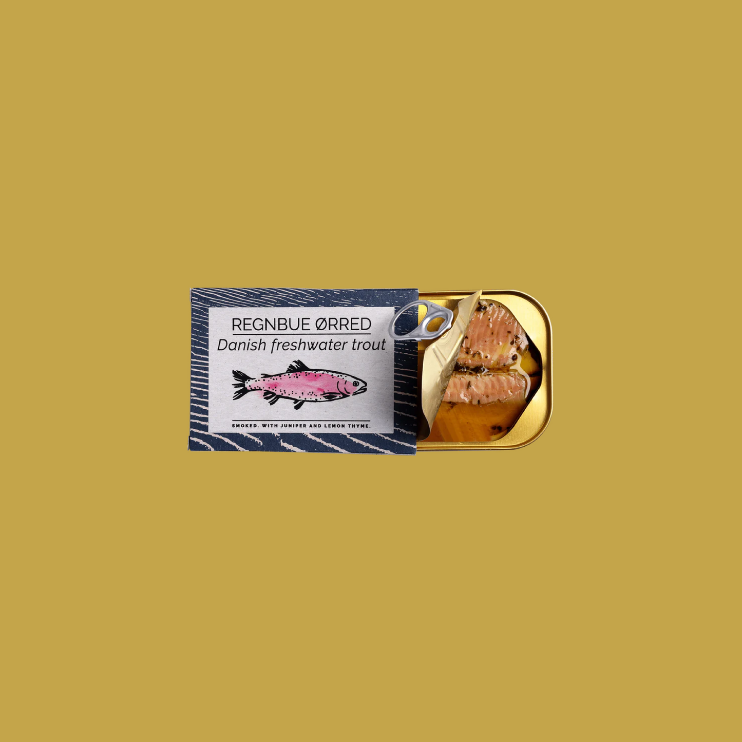 Tinned fish, trout by Fangst