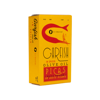 Tinned fish, Garfish in Spiced Olive Oil by Ati Manel