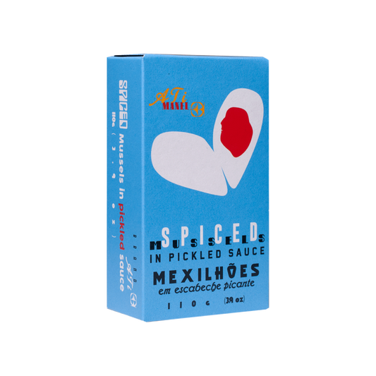 Tinned fish, Spiced Mussels in Pickled Sauce by Ati Manel