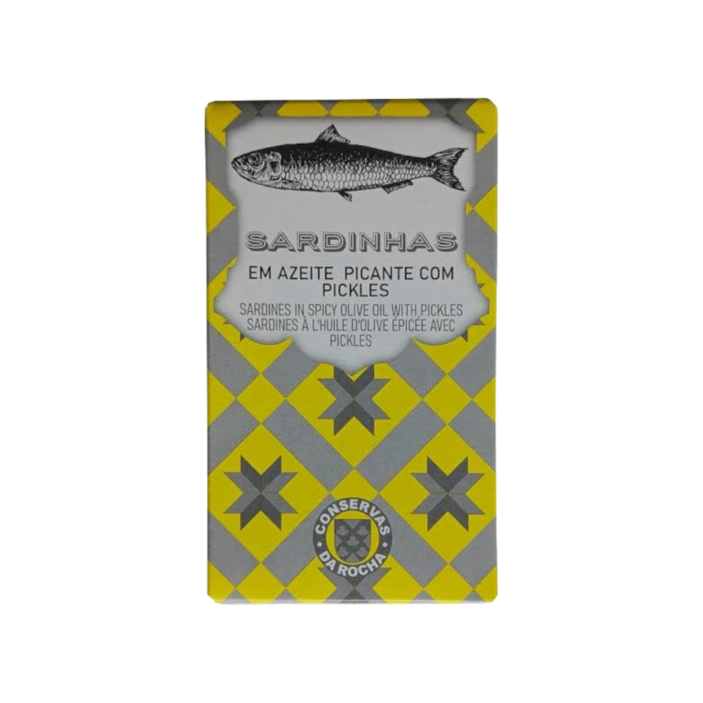Da Rocha Conservas Sardines in Spicy Olive Oil with Pickles