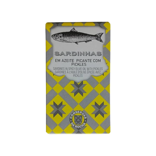 Da Rocha Conservas Sardines in Spicy Olive Oil with Pickles