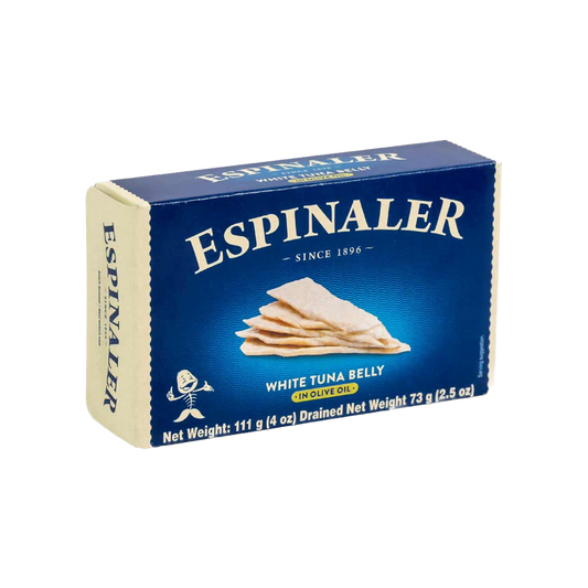Tinned fish, tuna belly in oil by Espinaler