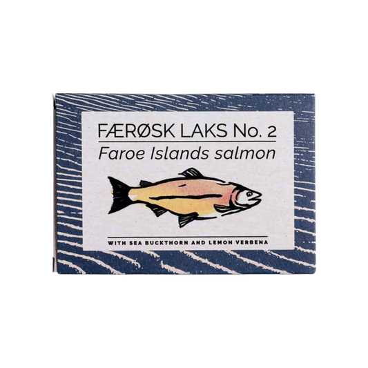 Fangst "Færøsk Laks No. 2" Faroe Islands Salmon with Sea Buckthorn + Lemon Verbena