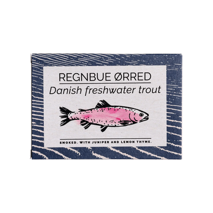 Tinned fish, trout by Fangst
