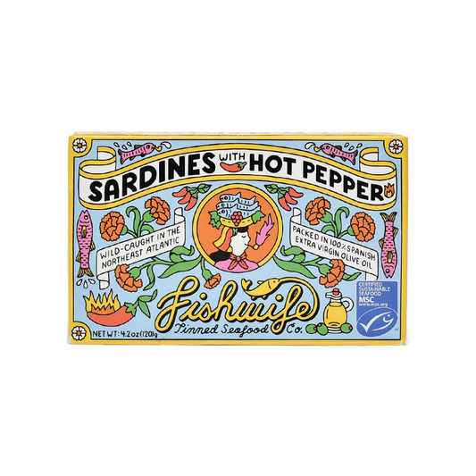 Fintastic Provisions, Sardines w/ Hot Pepper in EVOO by Fishwife