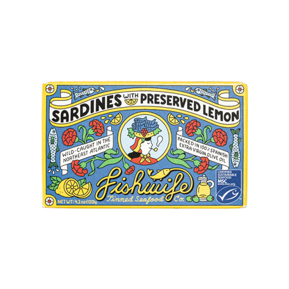 Fintastic Provisions, Sardines w/ Preserved Lemon in EVOO by Fishwife