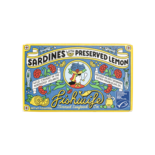 Fintastic Provisions, Sardines w/ Preserved Lemon in EVOO by Fishwife