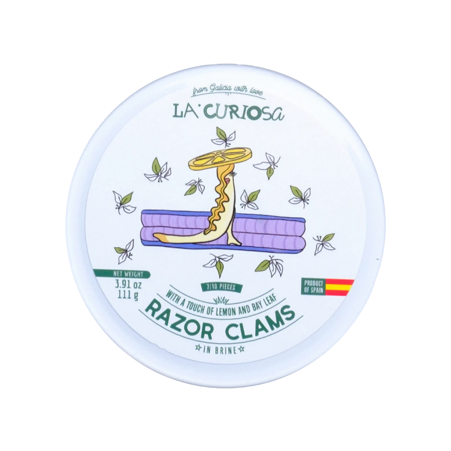 Tinned fish, Razor Clams in Brine by La Curiosa