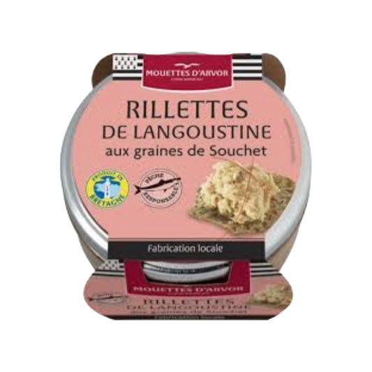 Les Mouettes d'Arvor Langostines with Tigernut Seeds Rillettes, tinned fish, conservas, Fintastic Provisions