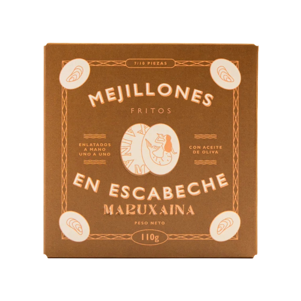Maruxaina Mussels in Escabeche, Fintastic Provisions, conservas tinned fish