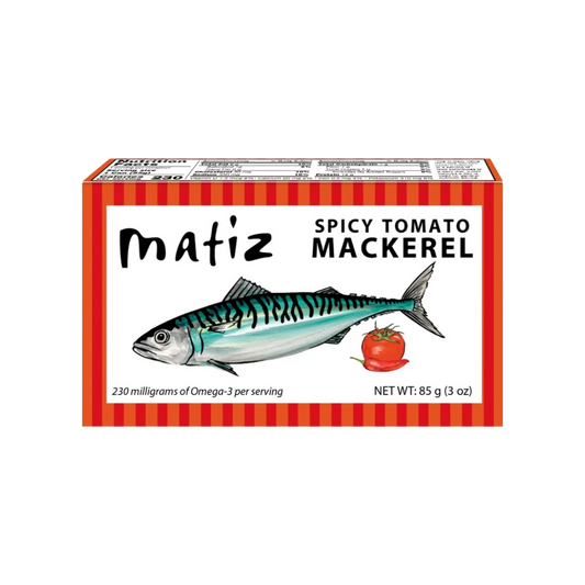 Matiz Spicy Tomato Mackerel, tinned fish, conservas, Fintastic Provisions