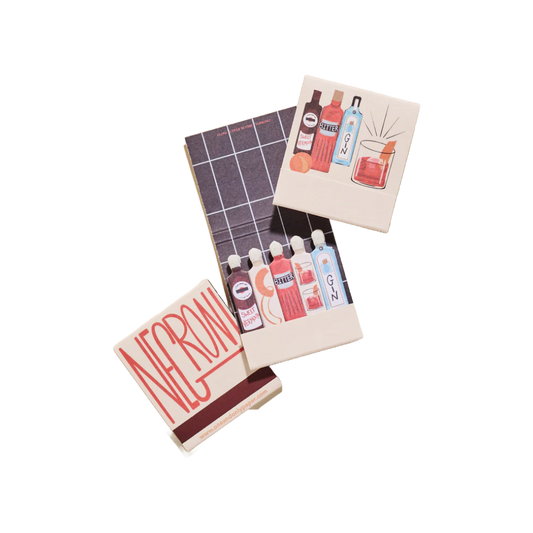 One + Only Paper Negroni Printed 10 Stem Matchbook