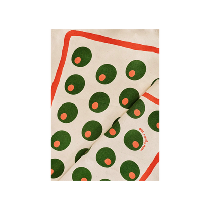 One + Only Paper Dirty Martini Olive Cotton Tea Towel