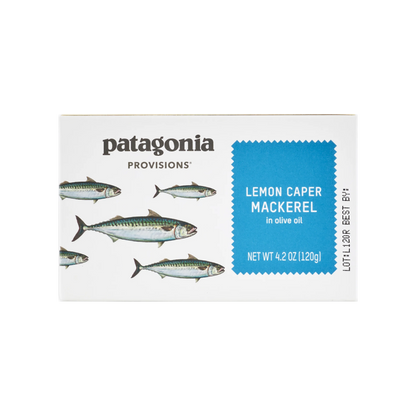 Tinned fish, Lemon Caper Mackerel in EVOO by Patagonia