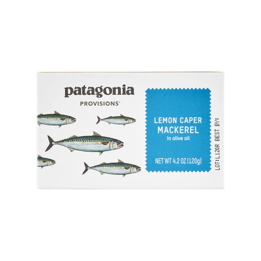 Tinned fish, Lemon Caper Mackerel in EVOO by Patagonia