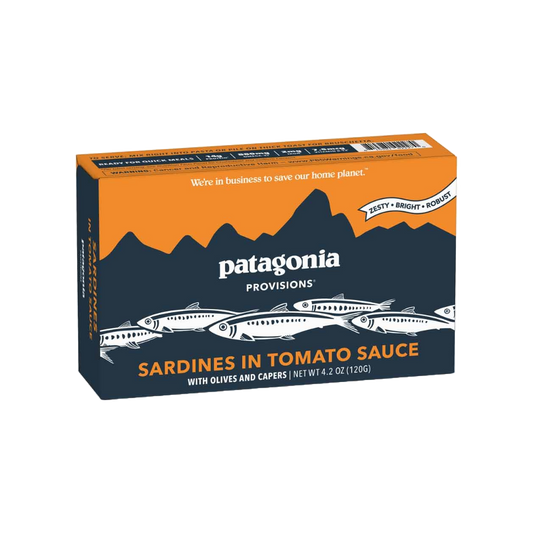 Patagonia Sardines in Tomato Sauce with Olives + Capers