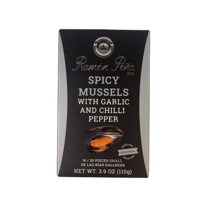 Ramón Peña Spicy Mussels with Garlic + Chilli Pepper 16/20 Pieces *Silver Line*