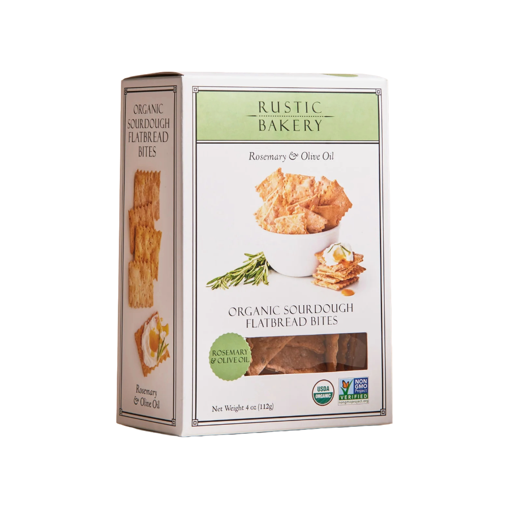 Rustic Bakery Rosemary + Olive Oil Organic Sourdough Flatbread Bites