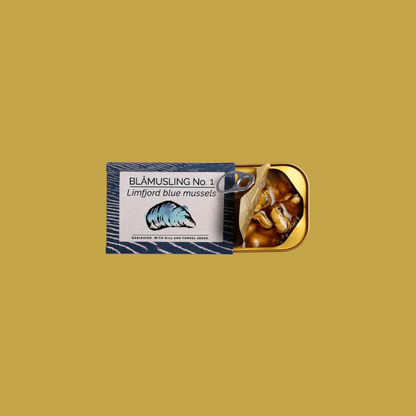 Tinned fish, mussels by Fangst